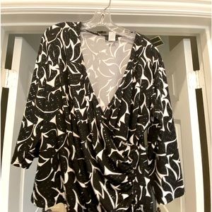 Sparkly Black/White Top